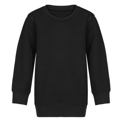 SPRING KID, dečja dukserica, okrugli izrez, 280 g/m2, crna