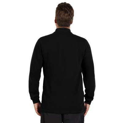 AZZURRO II LSL, pamučna polo majica dugih rukava, 180 g/m2, crna