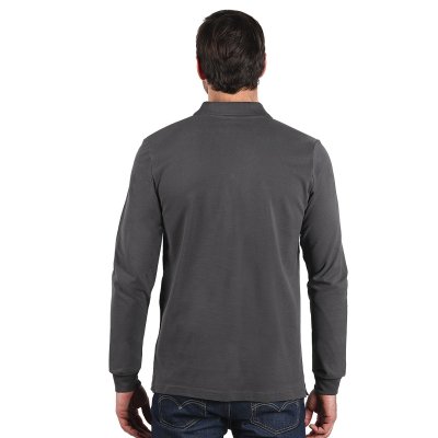 AZZURRO II LSL, pamučna polo majica dugih rukava, 180 g/m2, tamno siva