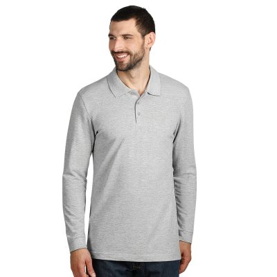 AZZURRO II LSL, pamučna polo majica dugih rukava, 180 g/m2, pepeljasta