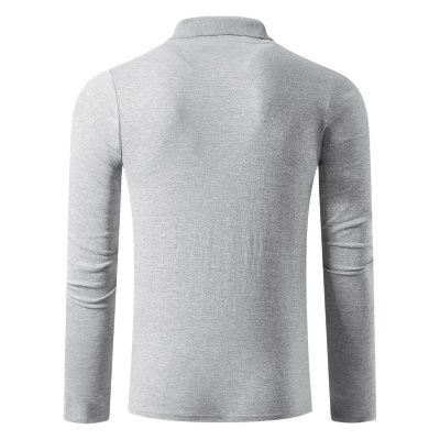 AZZURRO II LSL, pamučna polo majica dugih rukava, 180 g/m2, pepeljasta