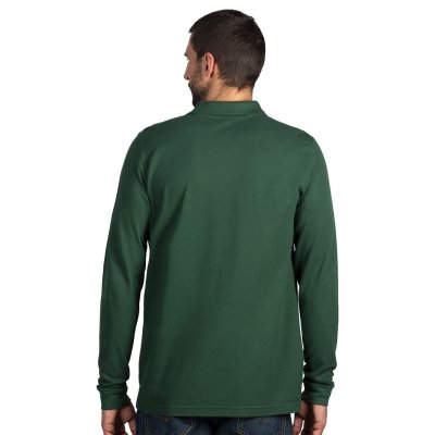 AZZURRO II LSL, pamučna polo majica dugih rukava, 180 g/m2, tamno zelena