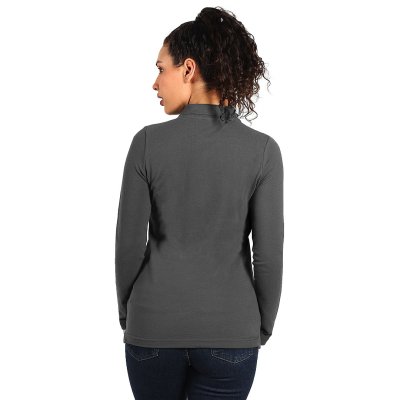 SUNNY LSL, ženska pamučna polo majica dugih rukava, 180 g/m2, tamno siva