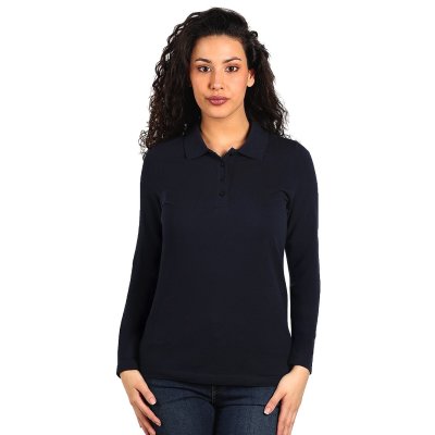 SUNNY LSL, ženska pamučna polo majica dugih rukava, 180 g/m2, plava