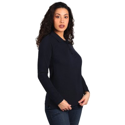 SUNNY LSL, ženska pamučna polo majica dugih rukava, 180 g/m2, plava