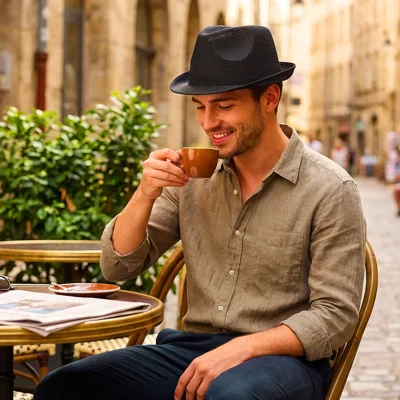 HARRY, šešir bez trake, beli