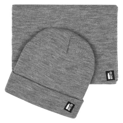 NORDIC SET, zimska kapa i šal, sivi