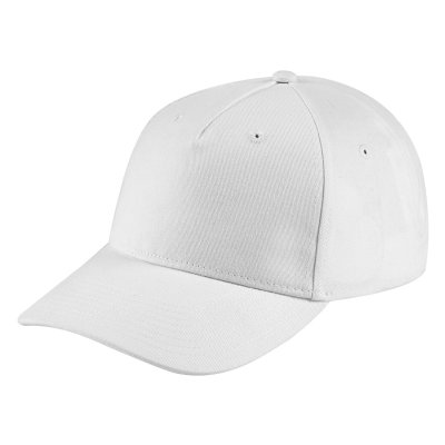 FORZA, kačket sa 5 panela, metalna kopča, beli