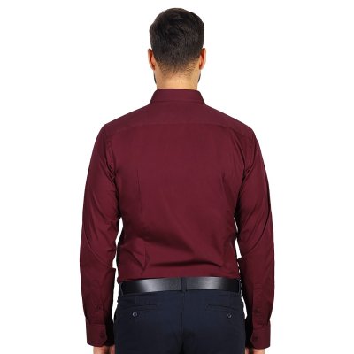 CLUB LSL MEN, muška košulja dugih rukava, bordo