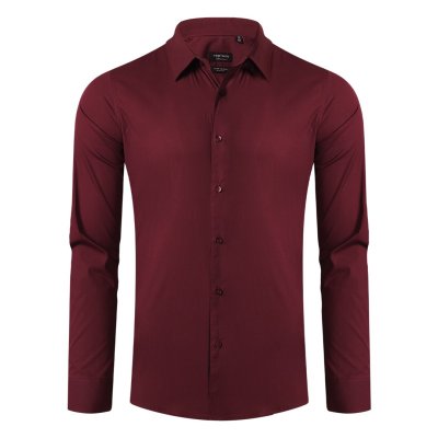 CLUB LSL MEN, muška košulja dugih rukava, bordo