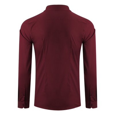 CLUB LSL MEN, muška košulja dugih rukava, bordo