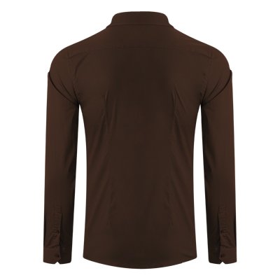 CLUB LSL MEN, muška košulja dugih rukava, braon