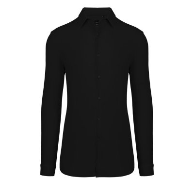 COLLINS LSL MEN, muška košulja dugih rukava, crna