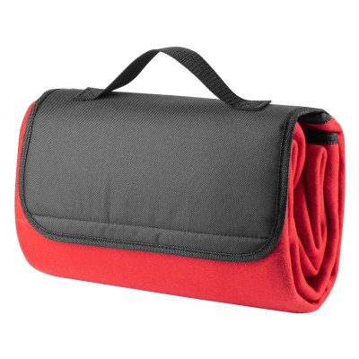 BLANKET SQUARE, vodootporno ćebence od brušenog polara, 180 g/m2, crveno