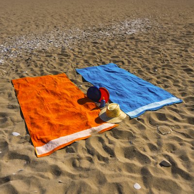 LA PLAYA, peškir za plažu za sublimaciju, 500 gr/m2, plavi