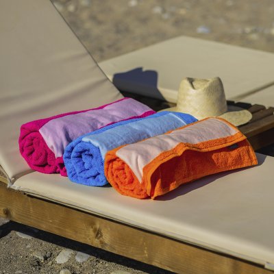 LA PLAYA, peškir za plažu za sublimaciju, 500 gr/m2, crveni