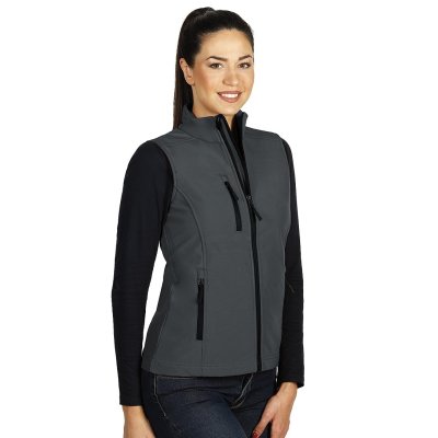 SKIPPER VEST WOMEN, ženski softshell prsluk, tamno sivi