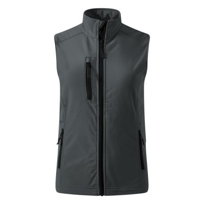 SKIPPER VEST WOMEN, ženski softshell prsluk, tamno sivi