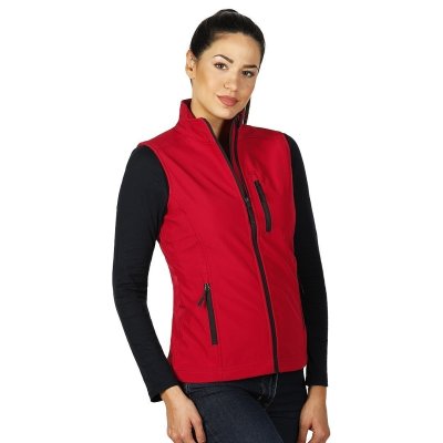 SKIPPER VEST WOMEN, ženski softshell prsluk, crveni