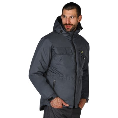 TEN JACKET, radna jakna sa kapuljačom, tamno siva