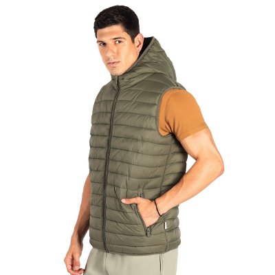 LIBERTY HOOD VEST MEN, prsluk sa kapuljačom, maslinasti