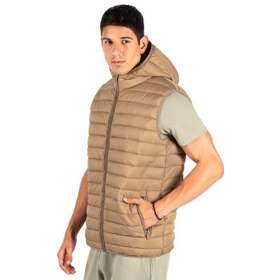 LIBERTY HOOD VEST MEN, prsluk sa kapuljačom, svetlo braon