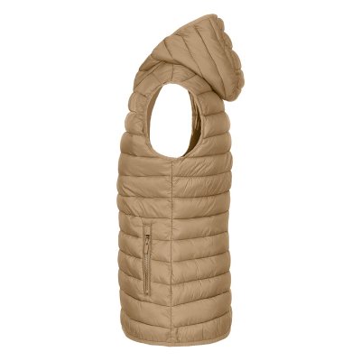 LIBERTY HOOD VEST WOMEN, ženski prsluk sa kapuljačom, svetlo braon