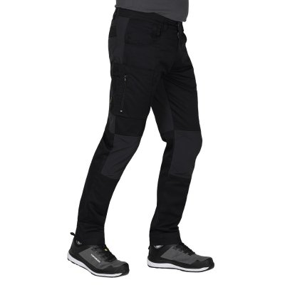 ROVER, servisne radne pantalone sa elastinom, crne