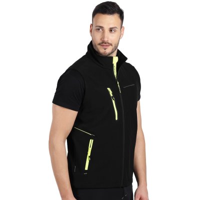 PANTHER VEST, softshell prsluk, neon žuti
