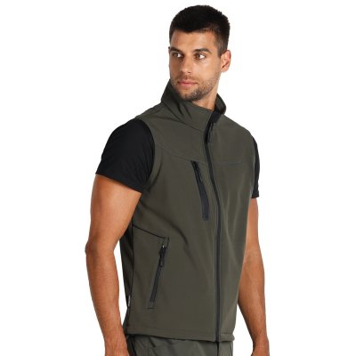 PANTHER VEST, softshell prsluk, maslinasti