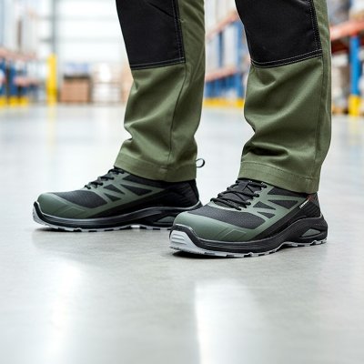 GRIZZLY, plitka zaštitna cipela s1ps sa esd funkcijom, maslinaste