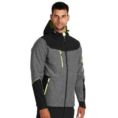 PANTHER GREY JACKET, softshell jakna sa kapuljačom, neon žuta
