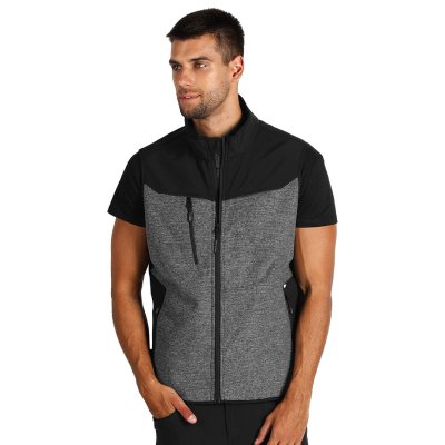 PANTHER GREY VEST, softshell prsluk, crni