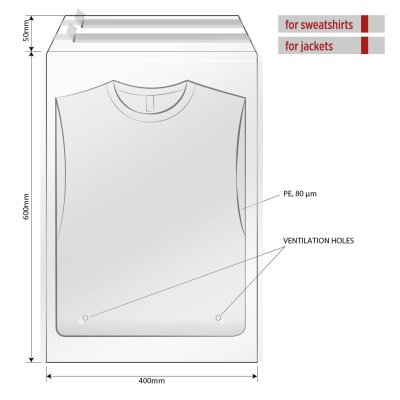 POLY BAG 60 x 40, kesa za pakovanje, dimenzije 60 x 40, 100 kom, transparentna