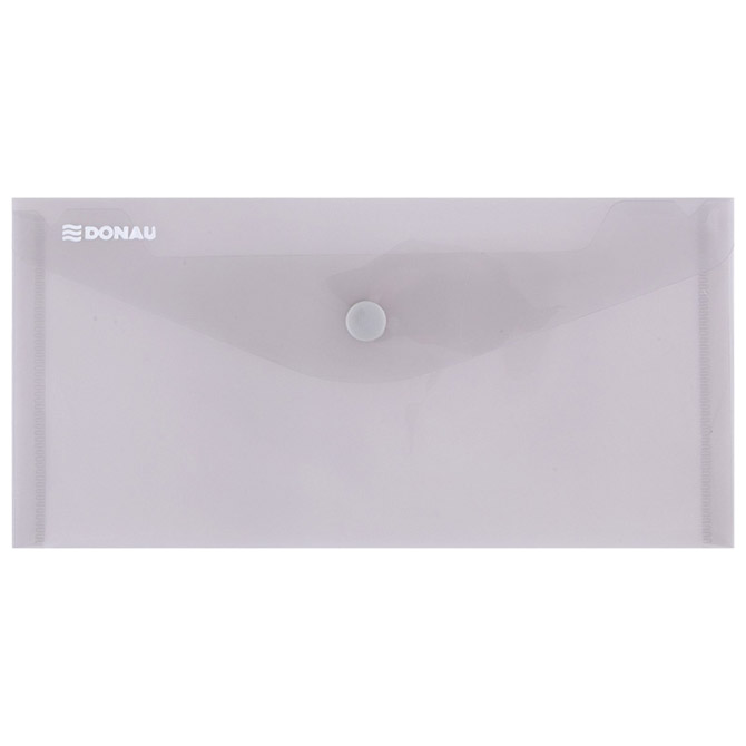 Fascikla koverta s dugmetom DL pp Donau 8548001PL-02 providna boja dima