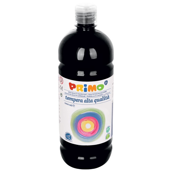 Boja tempera 1litar Primo CMP 204BR1000800 crna (black)