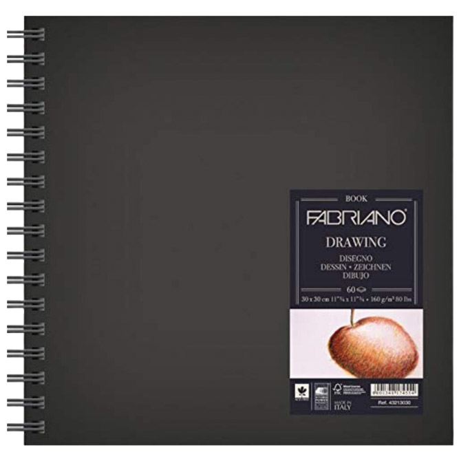 Blok drawing book spirala 30x30cm 60L 160g Fabriano 43213030