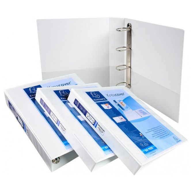 Mapa uložna 4D prstena-fi15/rikna-38mm (140 listova) A4 pp 3 folije Exacompta 51840E bela