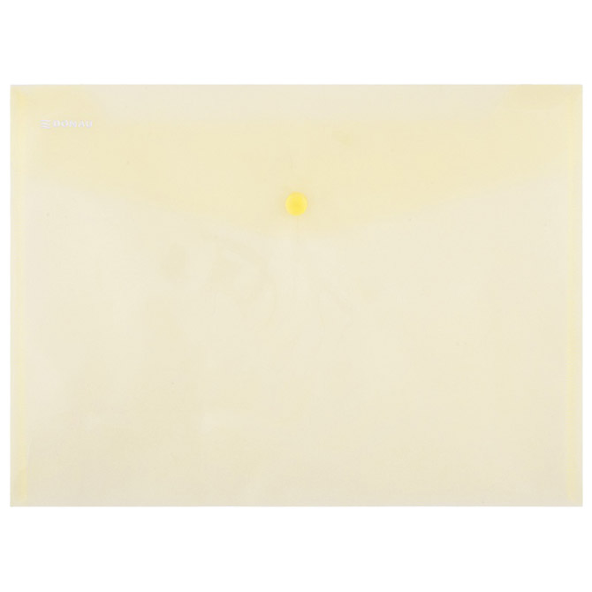 Fascikla koverta s dugmetom A4 pp Donau 8544001PL-11 providno žuta