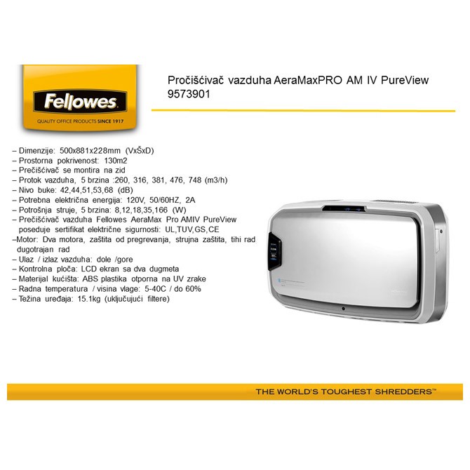 Pročišćivač vazduha AeraMaxPRO AM IV PureViev Fellowes 9573901
