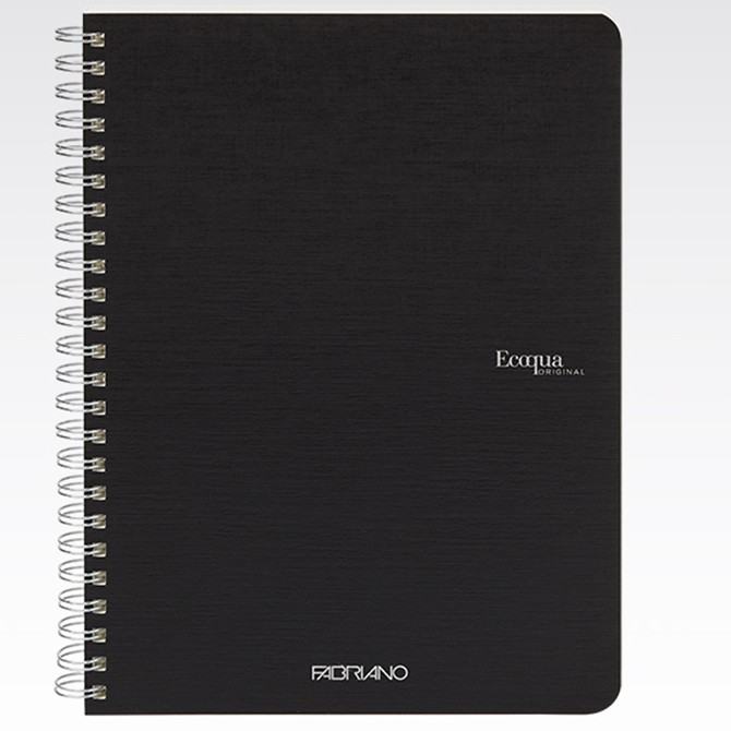 Sveska spirala A5 karo 70L 90g EcoQua Fabriano 19148109 crna (nero)