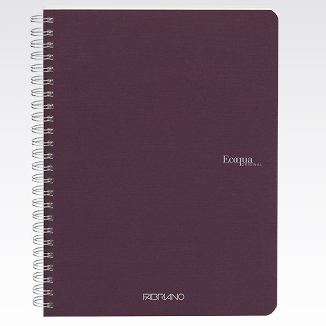 Sveska spirala A5 linije 70L 90g EcoQua Fabriano 19148212 ljubičasta (vino)