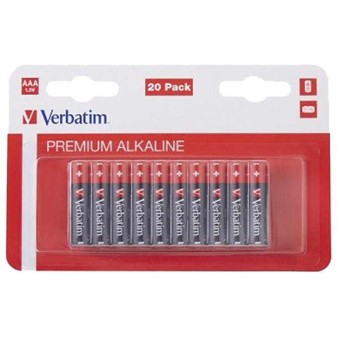 Baterija alkalna 1,5V AAA pk20 Verbatim 49876 LR3 2blistera