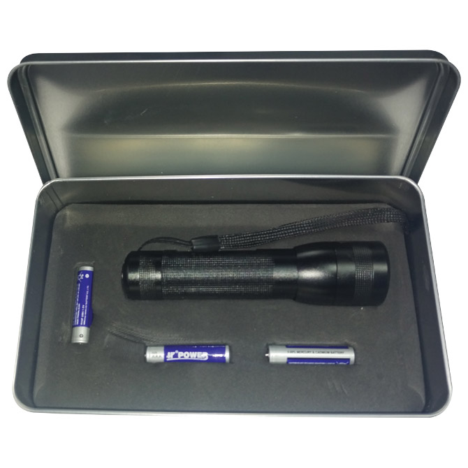 Lampa baterijska LED u poklon kutiji Torch crna