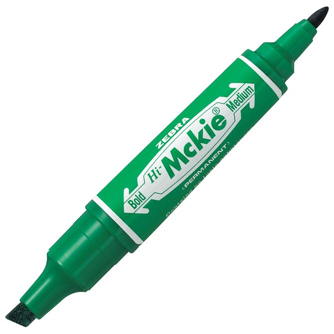 Marker permanentni 2-4mm obostrani kosi/okrugli vrh Hi-Mckie Zebra 50254 zeleni