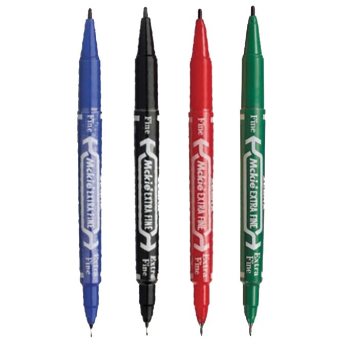 Marker permanentni 0,5/1mm obostrani okrugli vrh Mckie Care Zebra 51861 crni