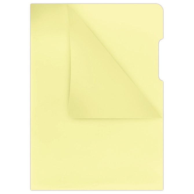 Fascikla "L" u boji 180my pp A4 sjajna pk100 Donau 1784095PL-11 žuta