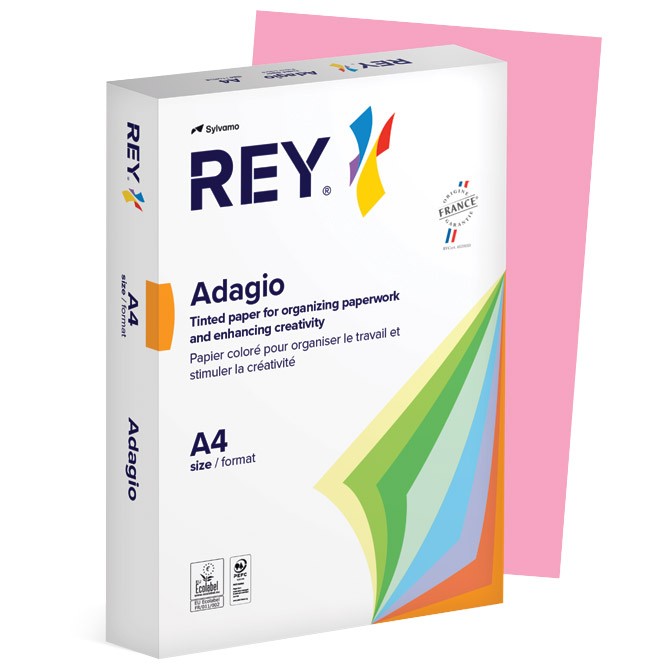 Papir Copy Rey Adagio A4 80g pk500 Sylvamo 05 roze (candy)