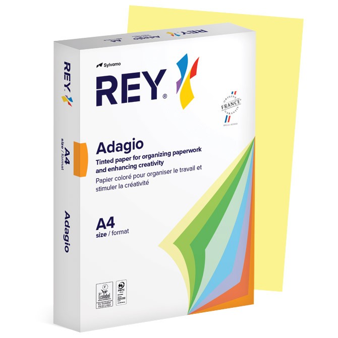 Papir Copy Rey Adagio A4 80g pk500 Sylvamo 49 žuti banana (canary)