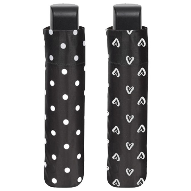 Kišobran ručni sklopivi s gumiranom ručkom New Basic Perletti 12332 sortirano, dva dezena